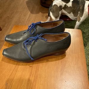 Fluevog shoes. Beautiful blue. In great condition. Size 7